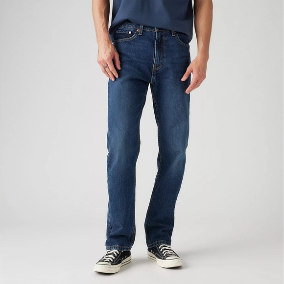 NWT LEVI’S 505 Regular Fit Men's Jeans, Flying Bird - Dark Wash - Stretch -30x29 - Picture 1 of 11